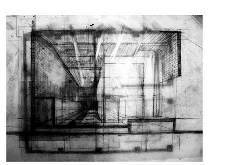 Charcoal Section Section Drawing Architecture Architecture Drawing