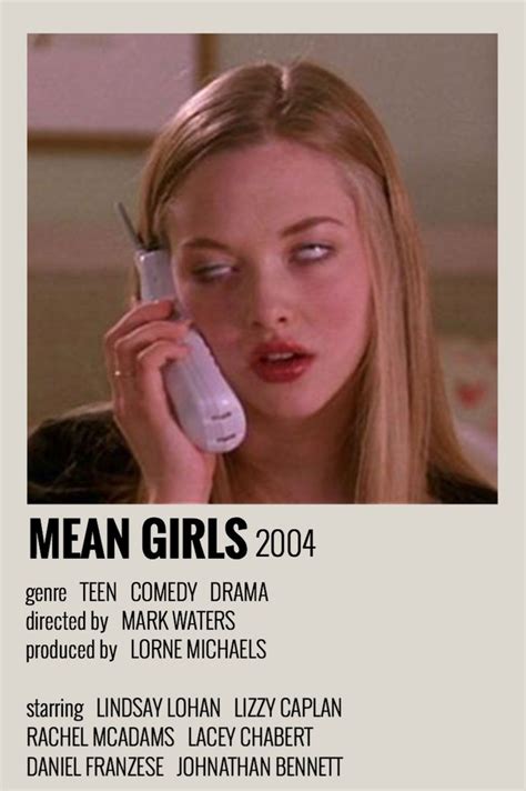 Mean Girls By Orla Alternative Minimalist Movie Poster Mean Girls Minimalist Poster Film
