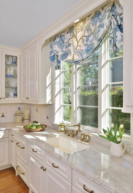 White Kitchen Fabric At The Window Design Er Carla Aston Kitchen