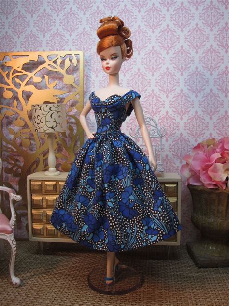 Rockabilly Dress In Cornflower Rockabilly Dress Barbie Dress Doll Dress
