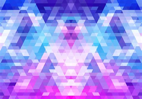 Modern Colorful Pink And Blue Geometric Shapes Mosaic 1234353 Vector