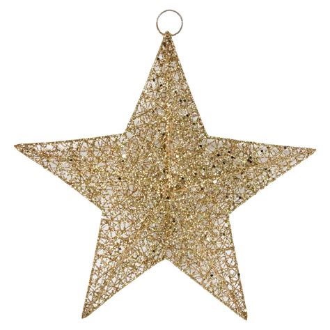 Gold Star Hanging Christmas Decoration By The Christmas Home
