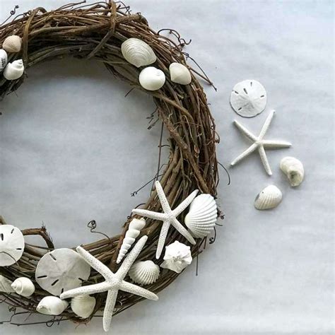 How To Make An Easy Diy Seashell Wreath Coastal Wandering