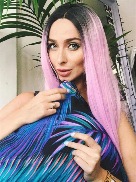 #ombre #ombre hair #hairdo #hairstyle #pink ombre #green ombre #blue ombre #blondi ombre. 24 Pink Ombre Long Straight Synthetic Lace Front Wig - edw1020