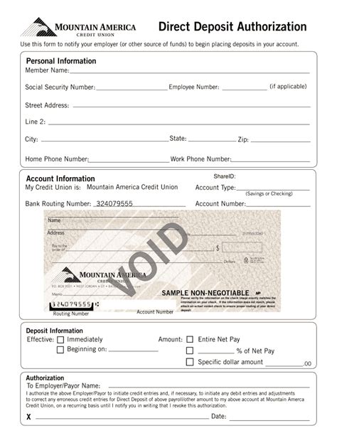 Macu Direct Deposit Authorization Fill And Sign Printable Template