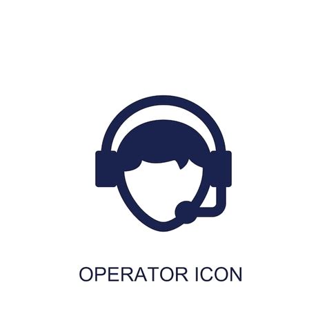 Premium Vector Operator Icon White Background