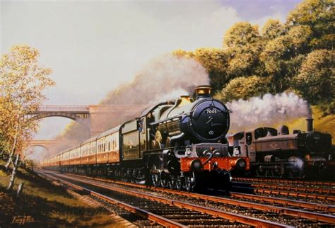 Beautiful Print Picture Painting Sonning Cutting Steam