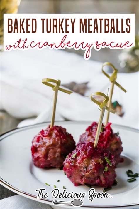 Baked Turkey Meatballs With Cranberry Sauce Recipe Thanksgiving