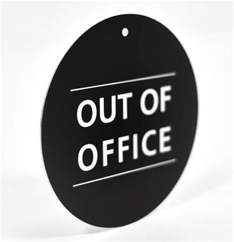 Engraved Out of Office Sign | Hanging Laser Engraved ...