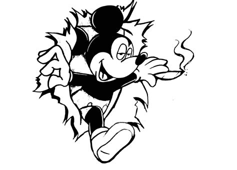 Its resolution is 375x360 and the resolution can be changed at any time . Gangster Mickey Mouse Drawing at GetDrawings | Free download
