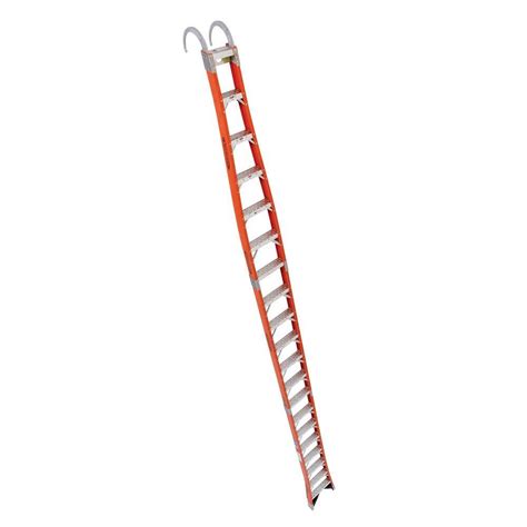 Werner 20 Ft Fiberglass Tapered Posting Extension Ladder With 300 Lb