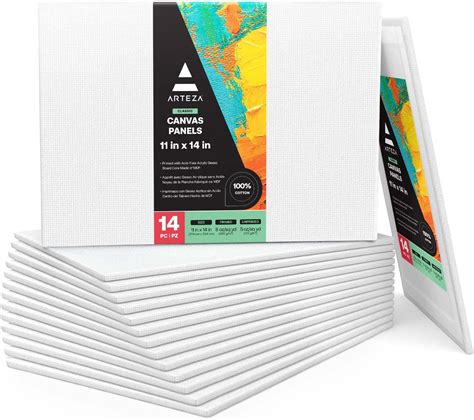 Arteza Canvas Boards For Painting Pack Of 14 11 X 14 Inches Blank