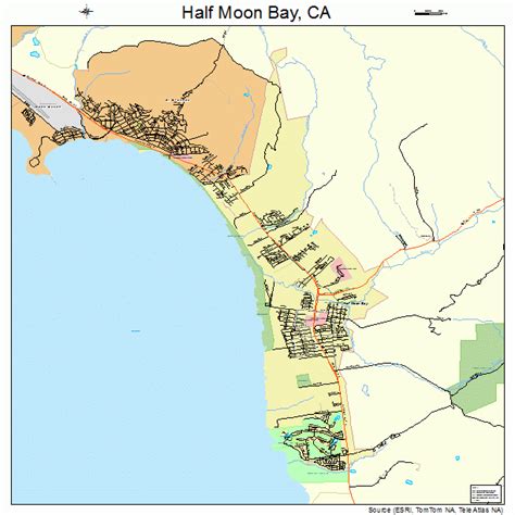 Half Moon Bay California Street Map 0631708