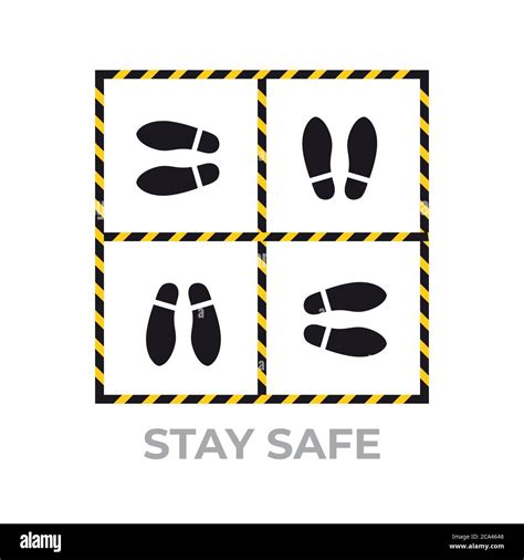 Warning Sign For Social Distancing Coronavirus Pandemic Protection