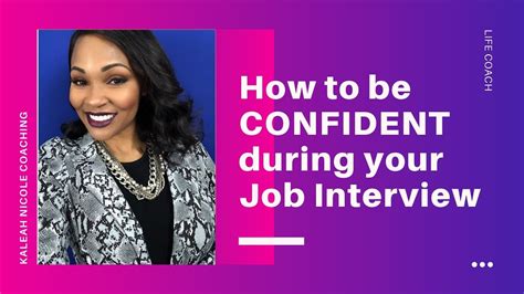 How To Be Confident Job Interview Tips Youtube