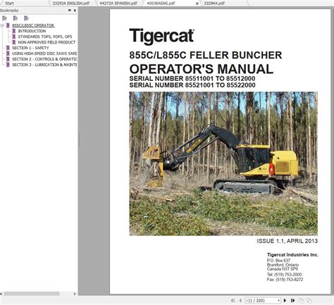 Tigercat Feller Buncher C L C Operator
