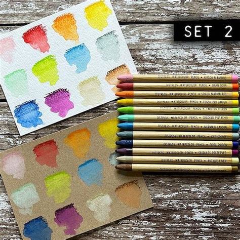 Tim Holtz Distress Watercolor Pencils 12pcs Set 2 Buddly Crafts