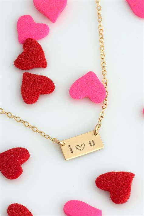 Personalized Valentines Day Necklace T For Her Personalized