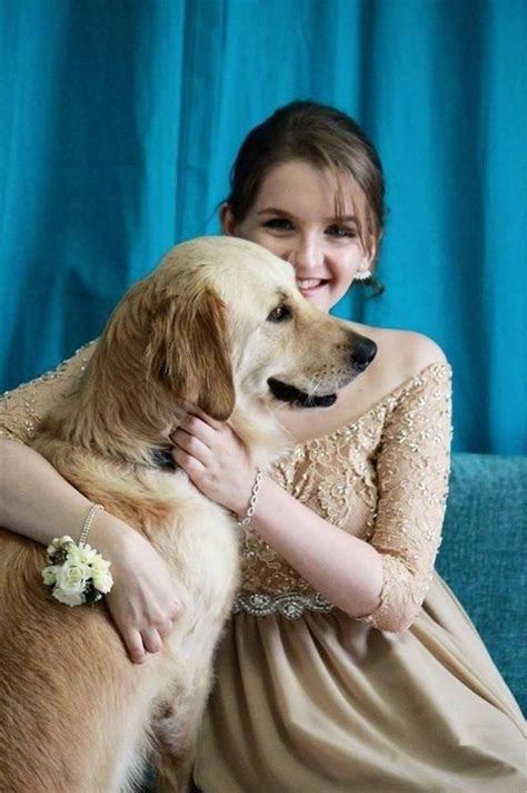 Teen And Her Service Dog Look Fetching In Matching Prom Outfits