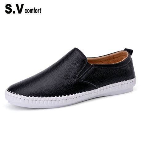 Sv Brand High Quality Women Genuine Leather Shoes Slip On Flats