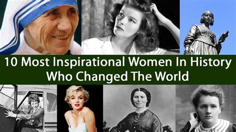 10 Most Inspirational Women In History Who Changed The World Youtube