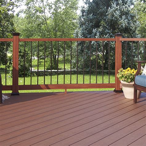 Since commercial buildings are larger and have more people, ensuring their safety is the top. Fiberon Natural Mahogany Deck Handrail Lowes.com | Deck ...
