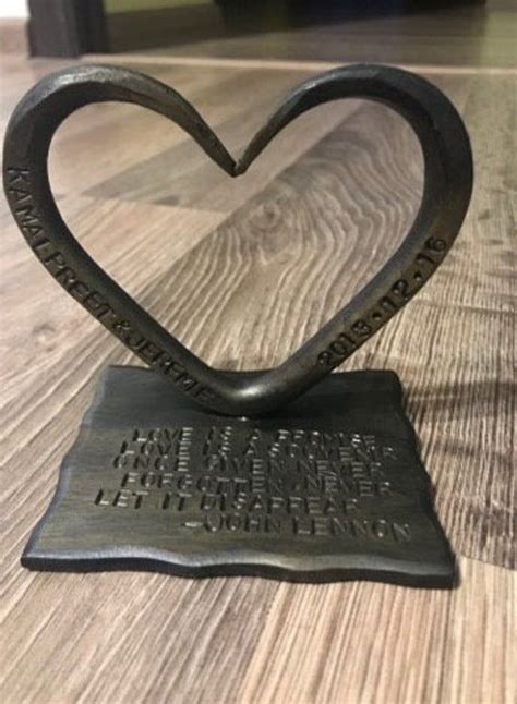 If you love the meaning behind iron anniversary gifts but you're not sure where to find one that suits your partner, look no further than this list of ideas. 11th anniversary gift - steel wedding - Hand Forged steel ...