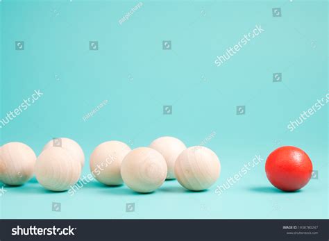 Different Small Red Ball Group Wooden Stock Photo 1938780247 Shutterstock