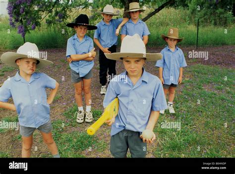 Australian Children At An Outback Primary School Australia Stock Photo