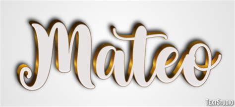 Mateo Efecto De Texto Y Diseño De Logotipos Nombre