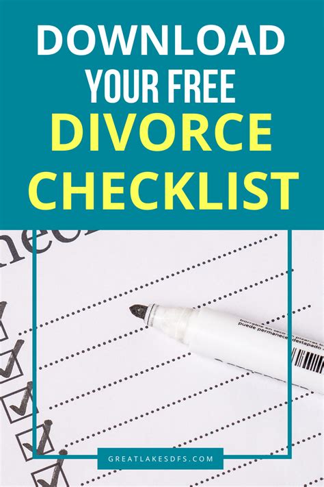 Divorce Checklist Resources Great Lakes Divorce Financial Services