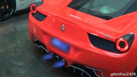This video features a ferrari 458 speciale with fi exhaust system (fi = frequency intelligent), r3 wheels and marlboro livery wrap. Loud Revs & Flames! - Ferrari 458 Italia w/ Capristo Exhaust - YouTube