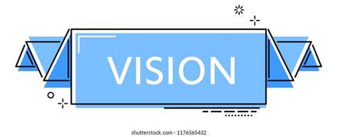 Blue Flat Line Banner Vision Stock Vector Royalty Free 1176565432