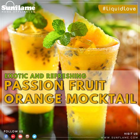 Recipe Passionfruit Orange Mocktail