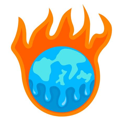 Global Warming Symbol Fire Flame Illustrations Royalty Free Vector