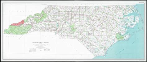 Map Of State Of North Carolina Base Map With Highways Wallmapsforsale