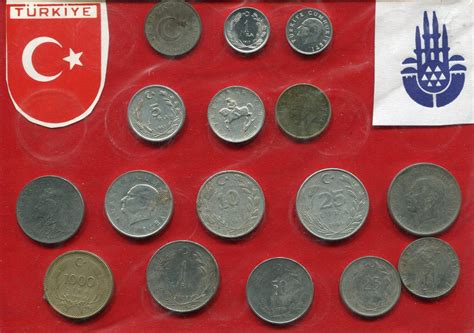 Coins And More Coins And Banknotes Of Turkey Liras And Kurus