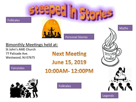 Steeped In Stories Tandem Storytelling Workshop — New Jersey