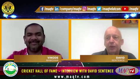 Cricket Hall Of Fame Interview With David Sentence Youtube