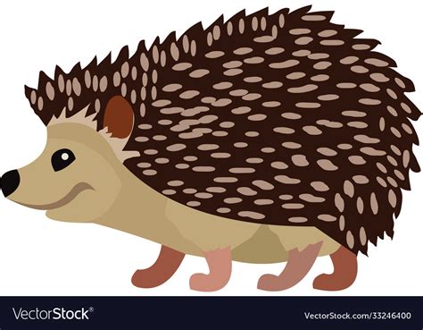 A Cute Cartoon Hedgehog Royalty Free Vector Image