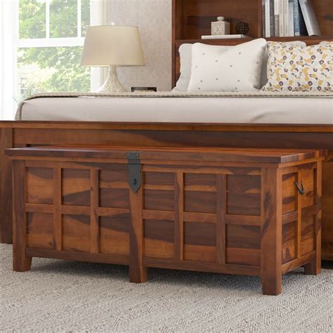 Storage solutions for the bedroom. Mission Modern Solid Wood Standing Bedroom Trunk Chest