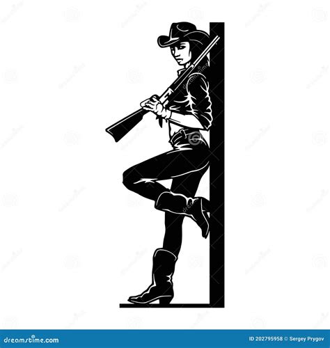 Bang Bang Cowgirl Girl Wild West Cricut Silhouette Svg Vector Clip Art Cut Ready Files