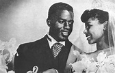 Jackie Robinson and his wife Rachel on their wedding day. Jackie ...