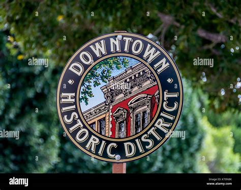 Downtown Historic District Sign For City Of San Luis Obispo California