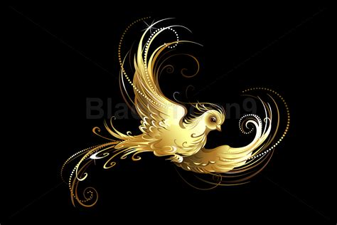 Golden Bird Gold Bird Graphic By Blackmoon9 · Creative Fabrica
