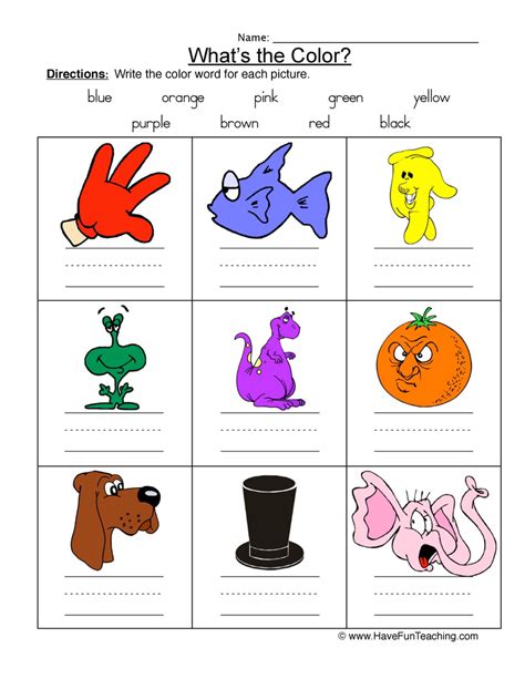 Color Worksheets Have Fun Teaching