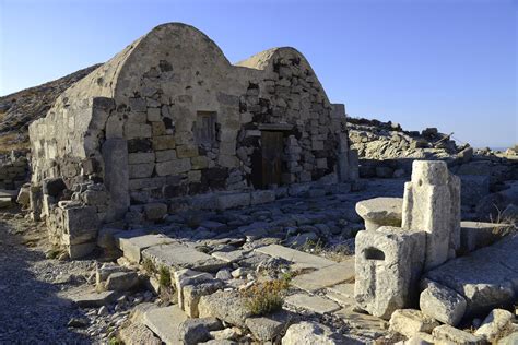 Ancient Thera Entrance Santorinis Villages Pictures Greece In