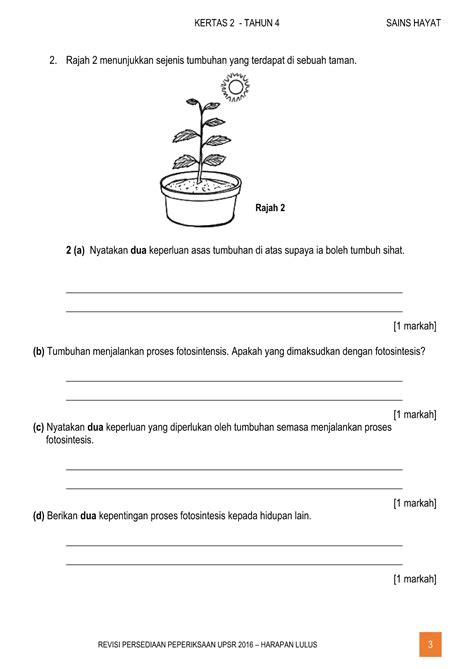 Kertas Soalan Sains Tahun 4 Semester 1  Riset