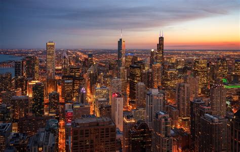 Aerial View Of Chicago Illinois
