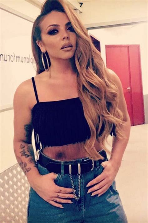 little mix s perrie edwards praised by fans for revealing scar on her stomach as she poses